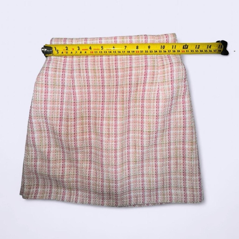 Barbiecore Pink Tweed Mini Skirt - Picture 3 of 5